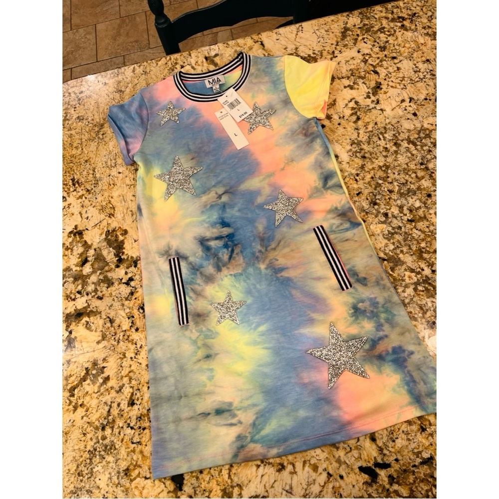 ***NWT*** MIA NY - YOUTH L Tie Dye Embellished Dress
